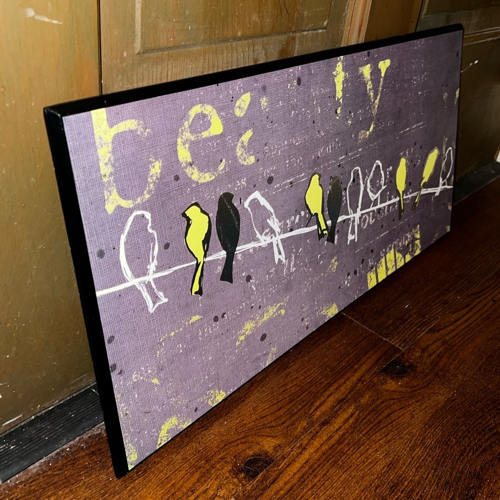 Beauty Birds on a Wire Design Wall Mounted Art - Picture 4 of 12